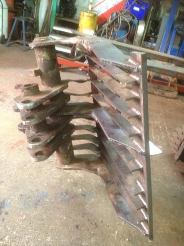 For Monster Skip in Birmingham  - repair job to a JCB grabber - broken and finished parts 2012