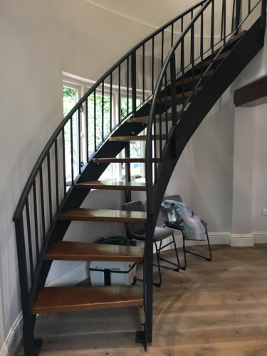 A Windmill Staircase, designed to fit the curves and radius of the surrounding walls Wolverhampton 2018